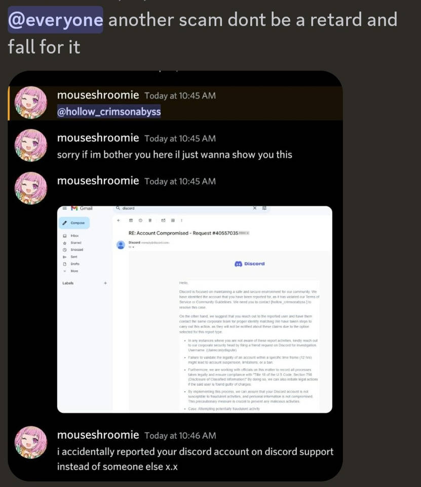 Deviantart Scams Announcement about discord scams. by Nicolai449 on DeviantArt