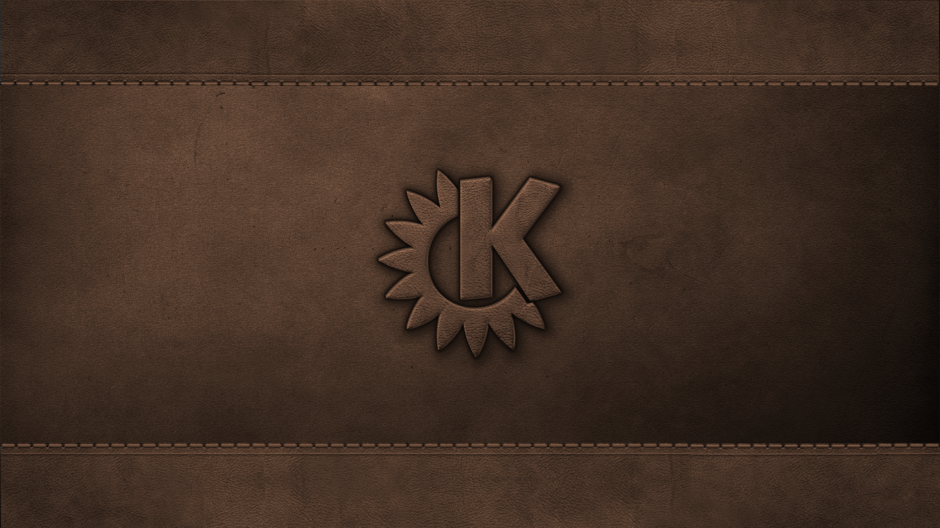 KDE on Leather Wallpaper