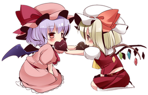 Remilia and Flandre Scarlet