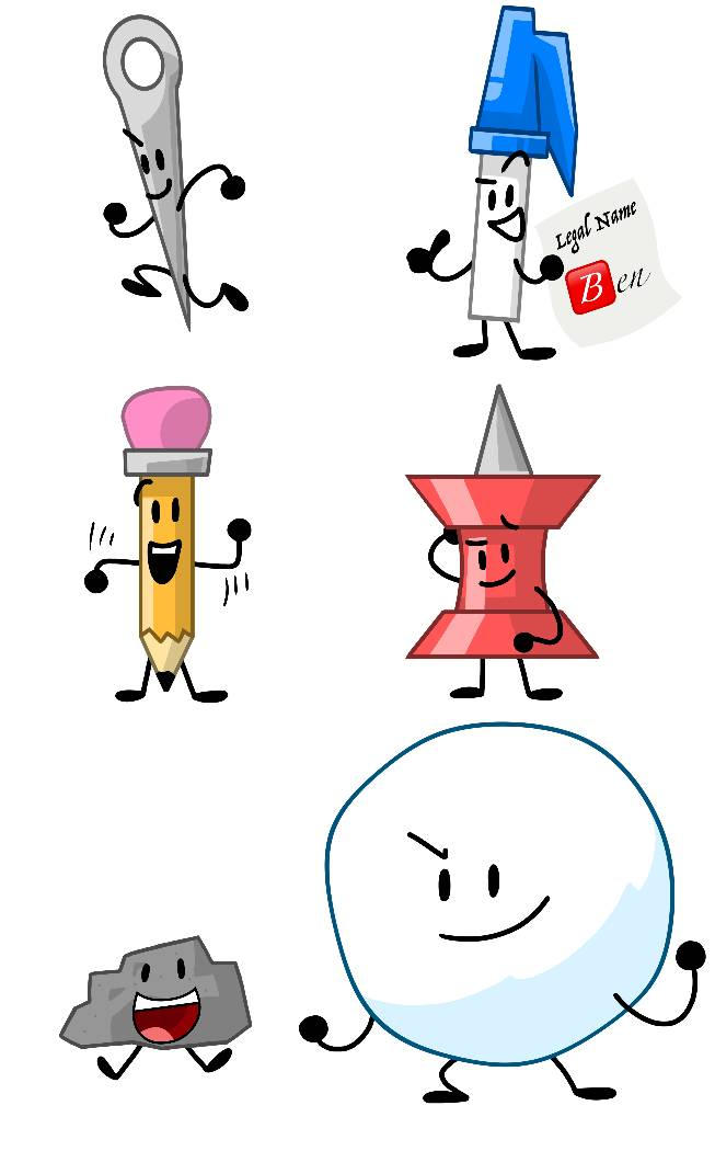 My BFDI character redesigns: Wave 2 by DerekMundo on DeviantArt