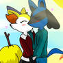 Ship Pokemon Oscarizo Braixen x Lucario