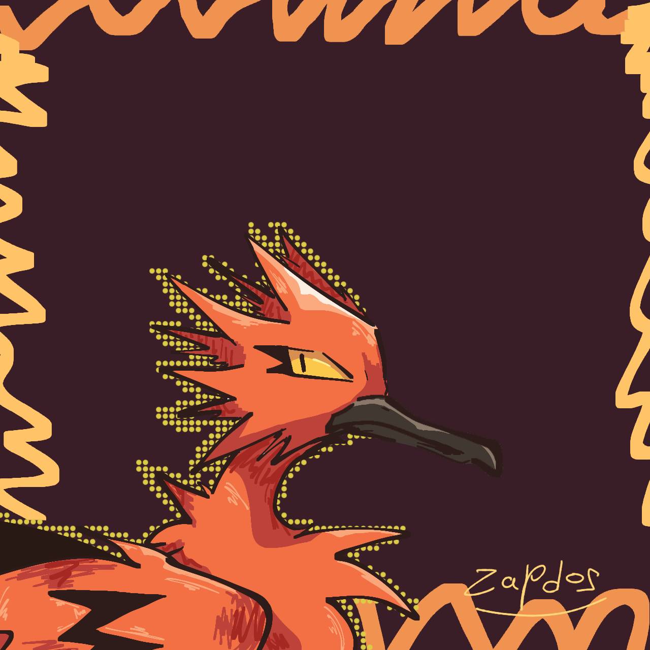 Spookapi Dark Galarian zapdos! by sundawn109 on DeviantArt