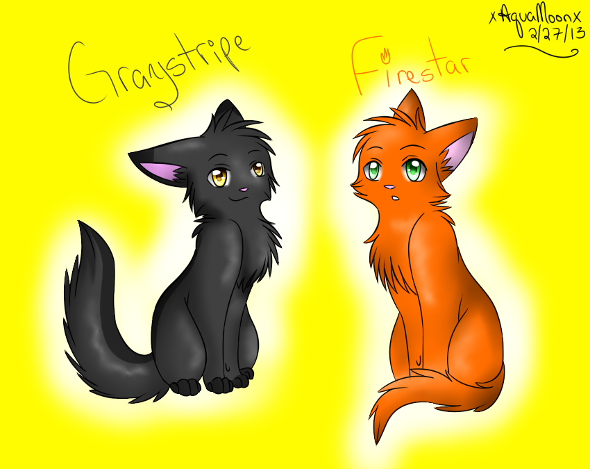 Graystripe and Firestar~ Smile For the Camera!