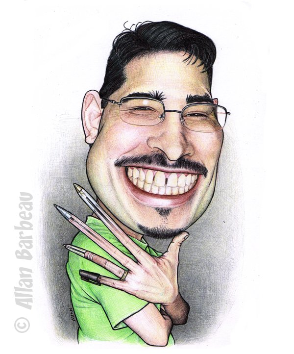 Myself caricatured