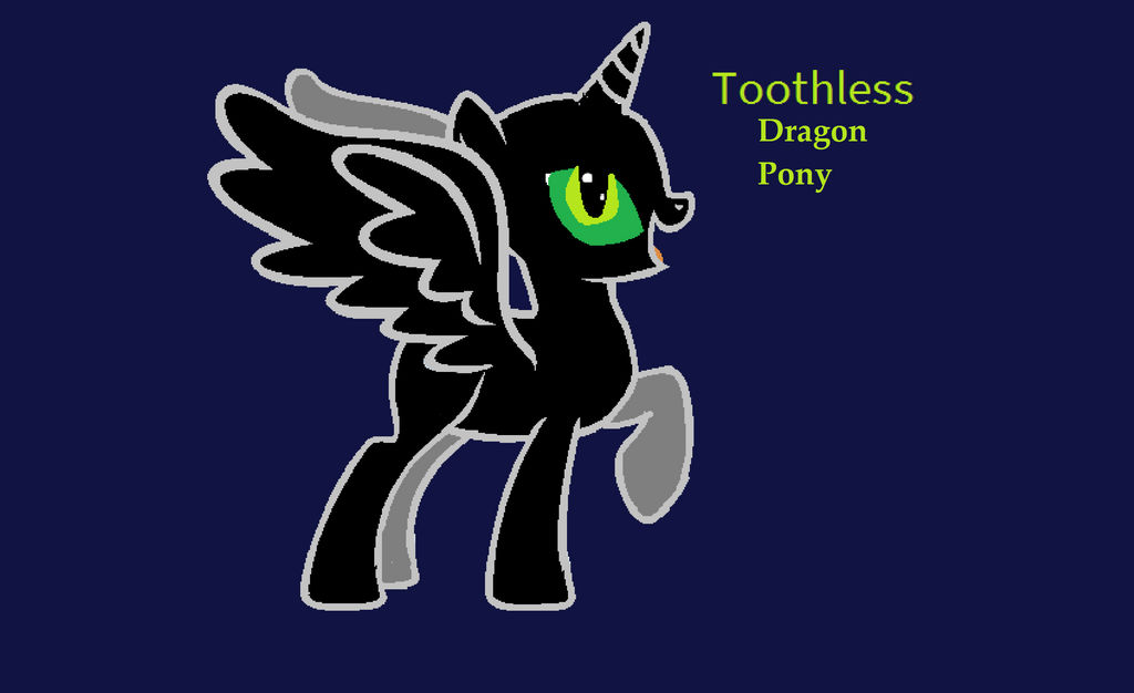 Toothless Pony by KrystalDecasper on DeviantArt