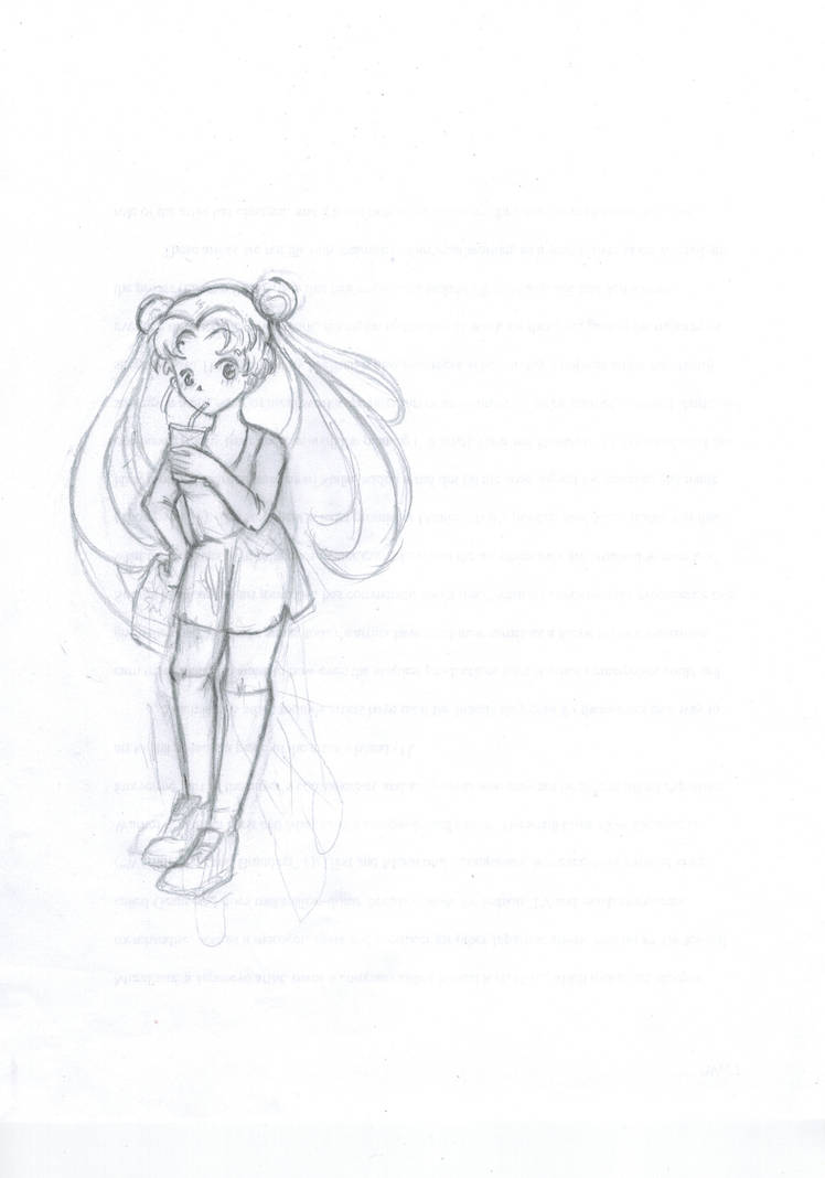 Sailor Moon Sketch by CrazyLittleZebra
