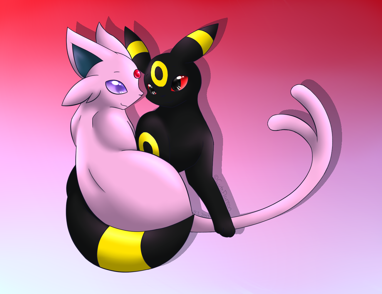 EspeonXUmbreon -Happy Valentine's day 2013-