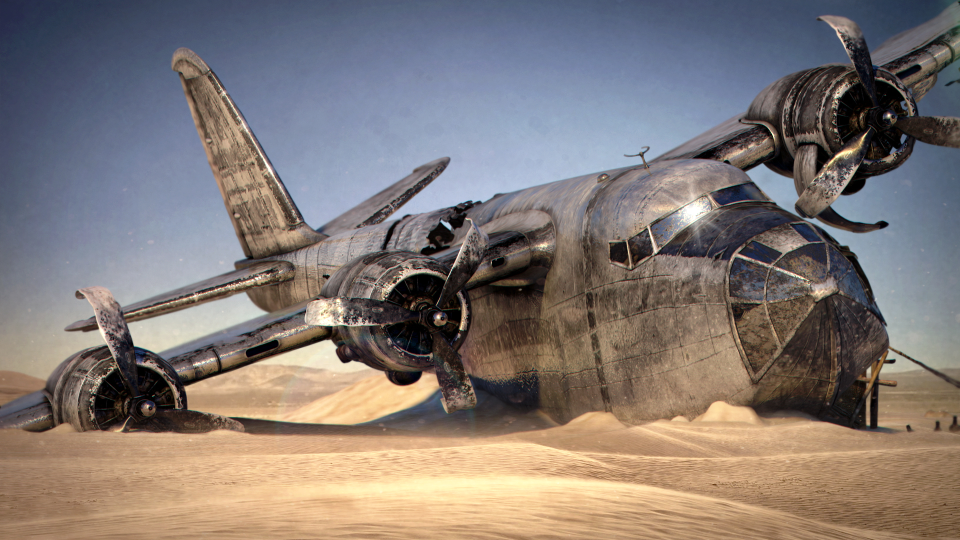 Plane Desert Wreck 04