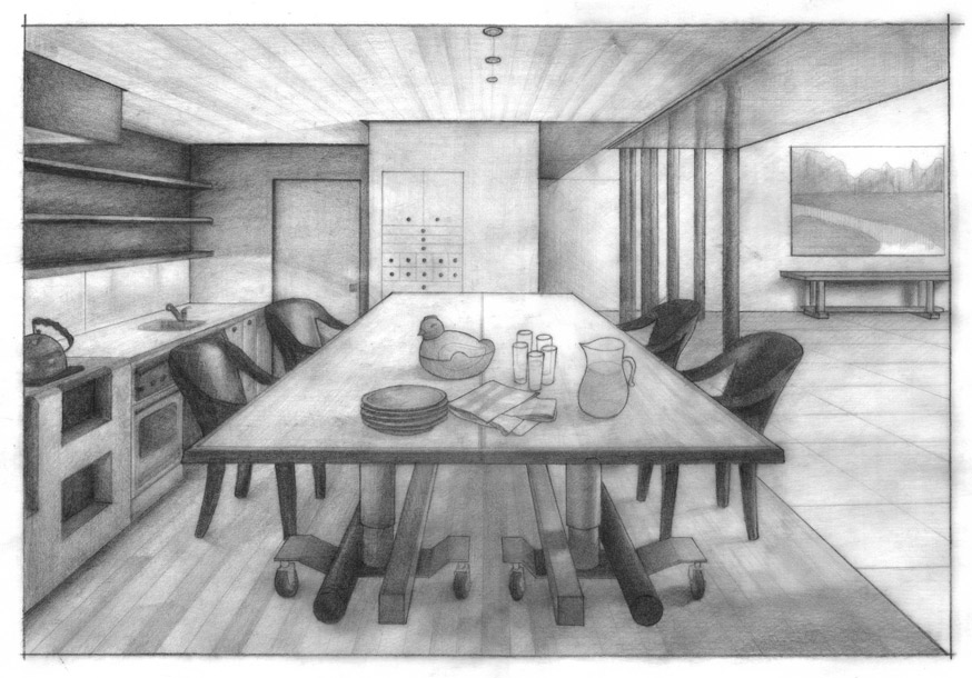 Kitchen Perspective By Aneesah On Deviantart