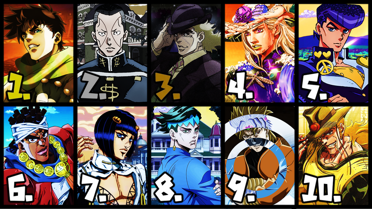 Jojo First Names Top 10 Favourite JoJo Characters by King-DMind on DeviantArt
