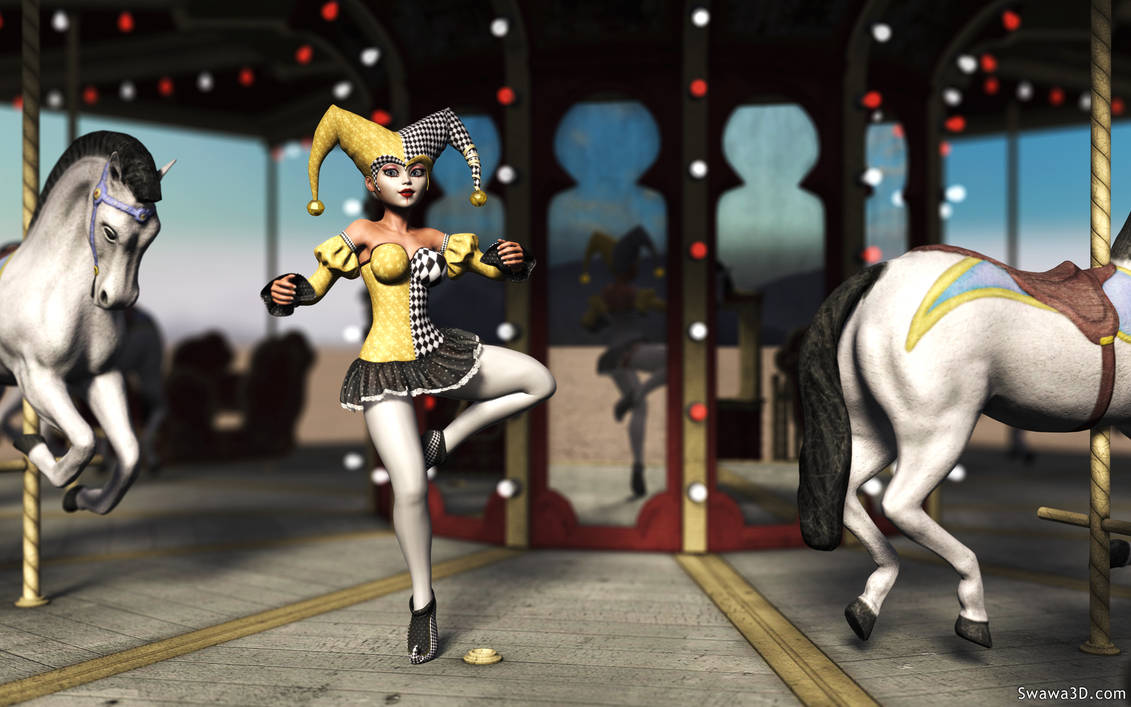 Dark Carnival Carousel by Swawa3D