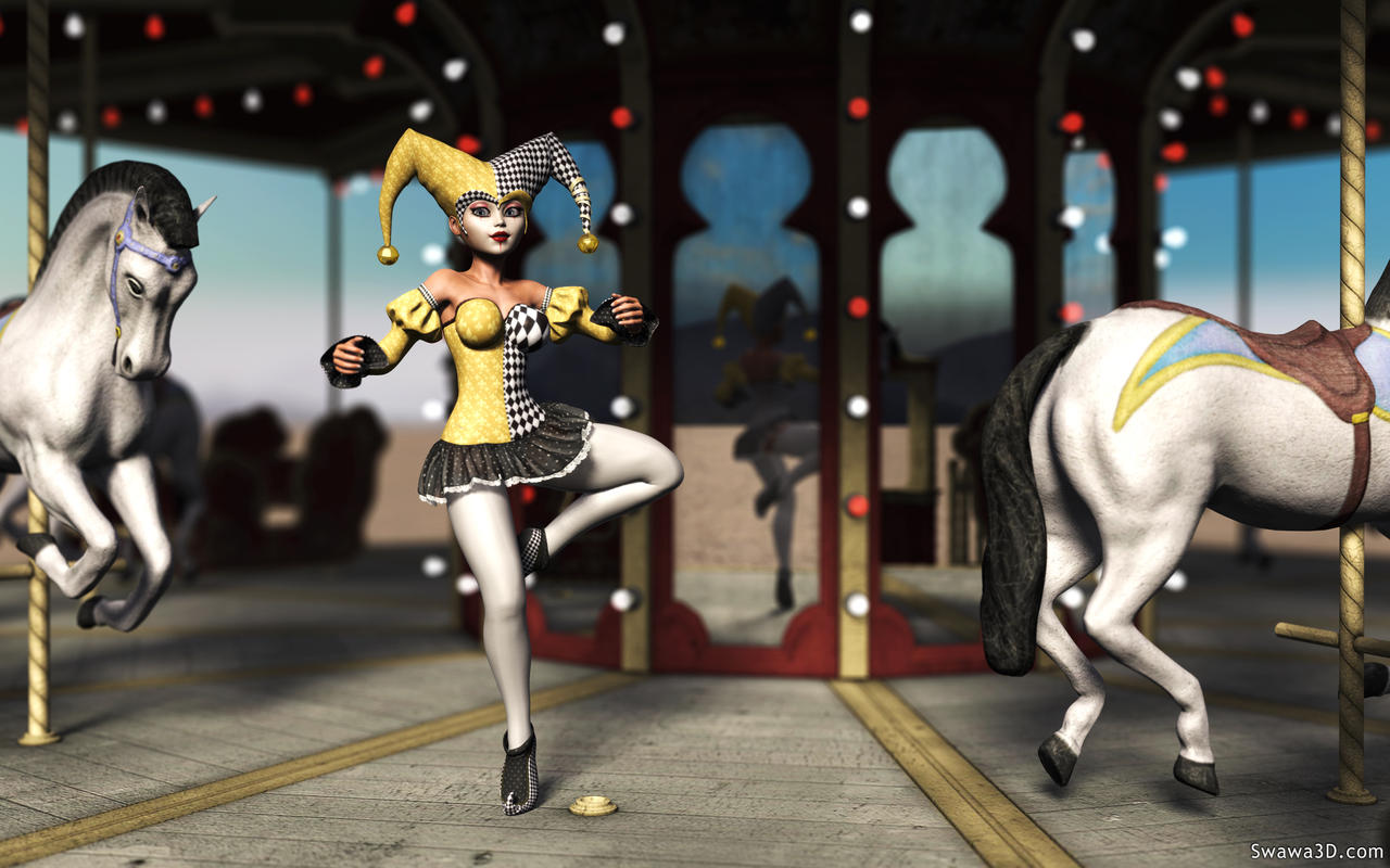 Dark Carnival Carousel by Swawa3D