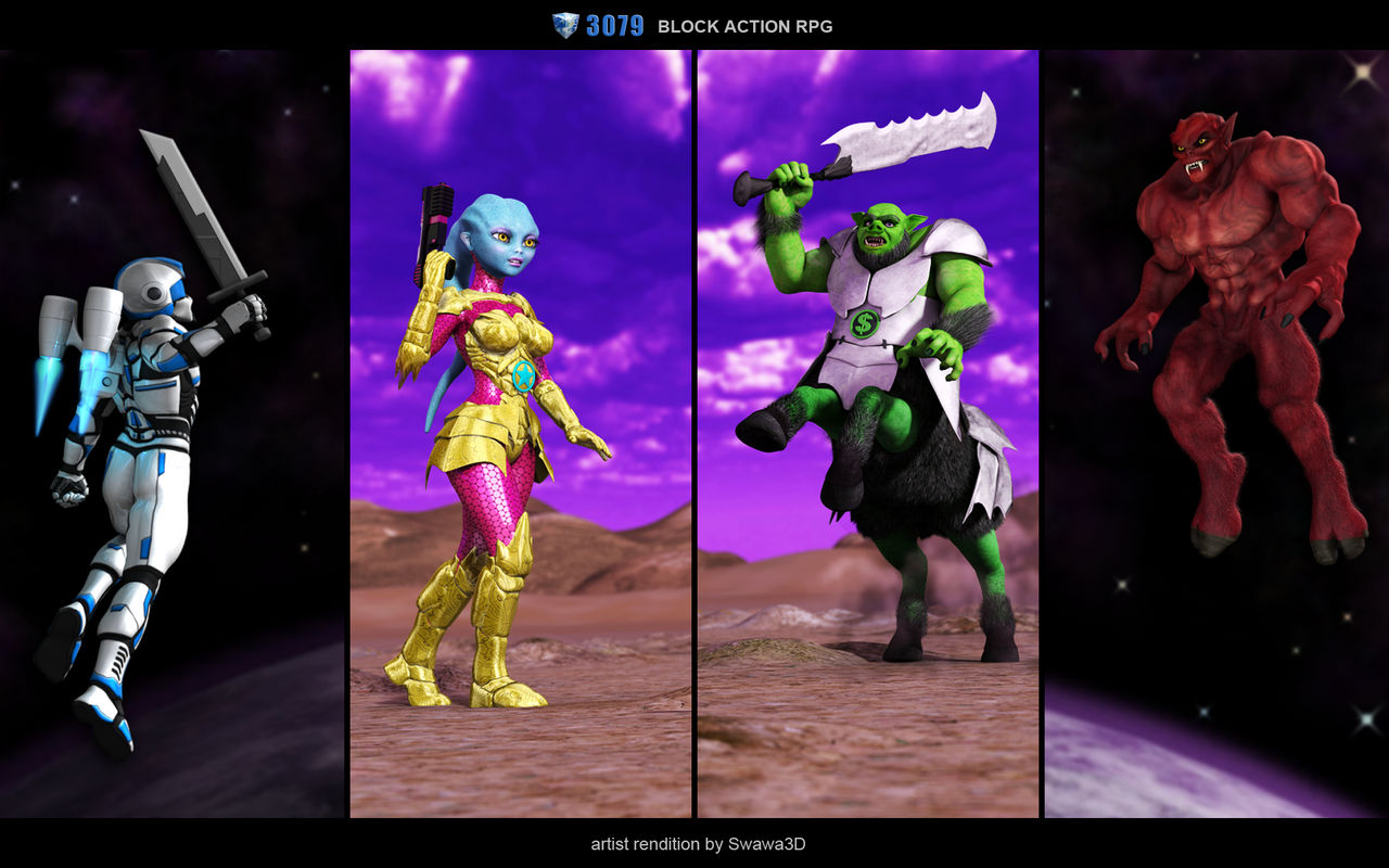 3079 Block Action RPG: Races by Swawa3D