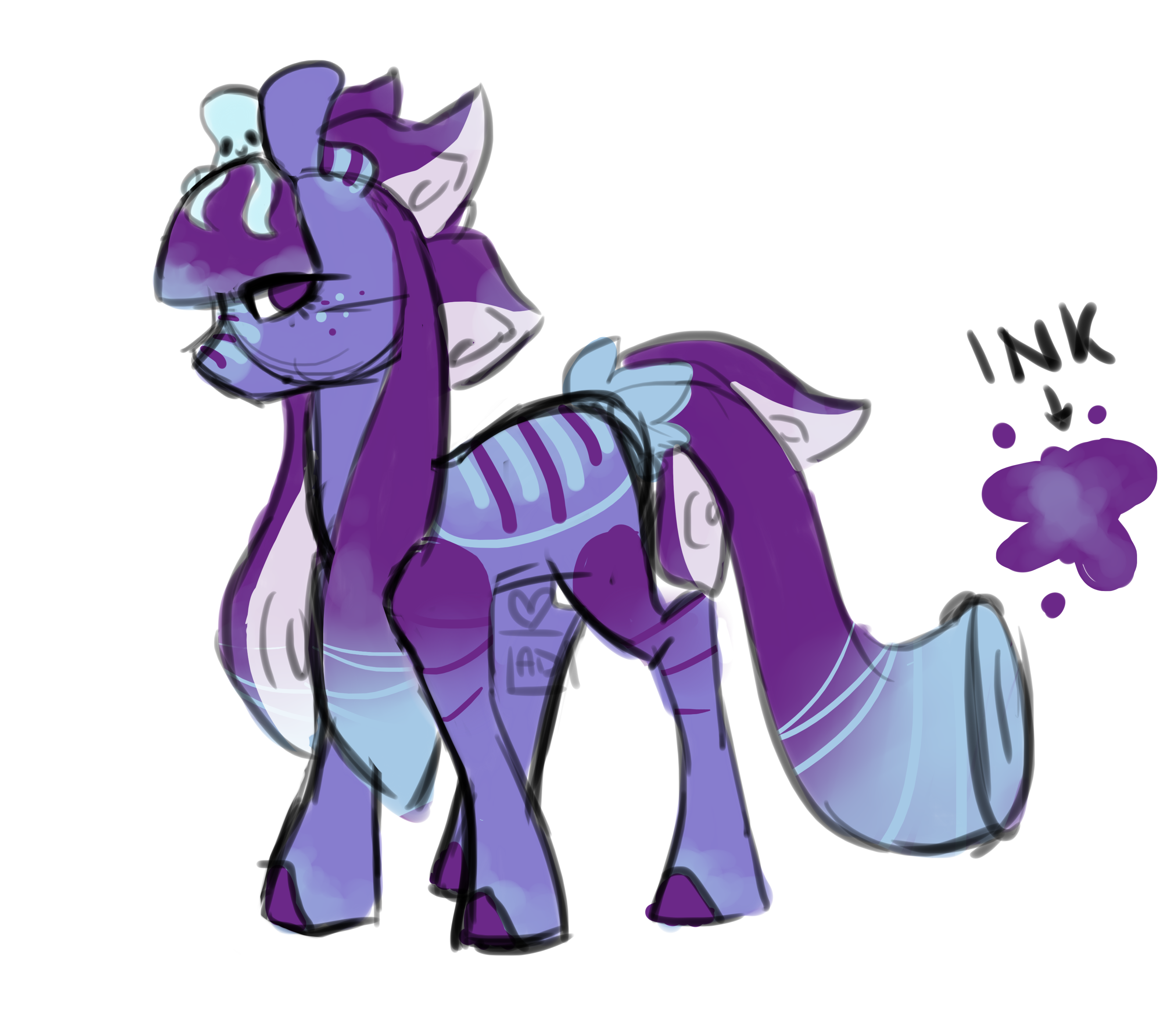 Adoptable Squid Ink pony OPTA