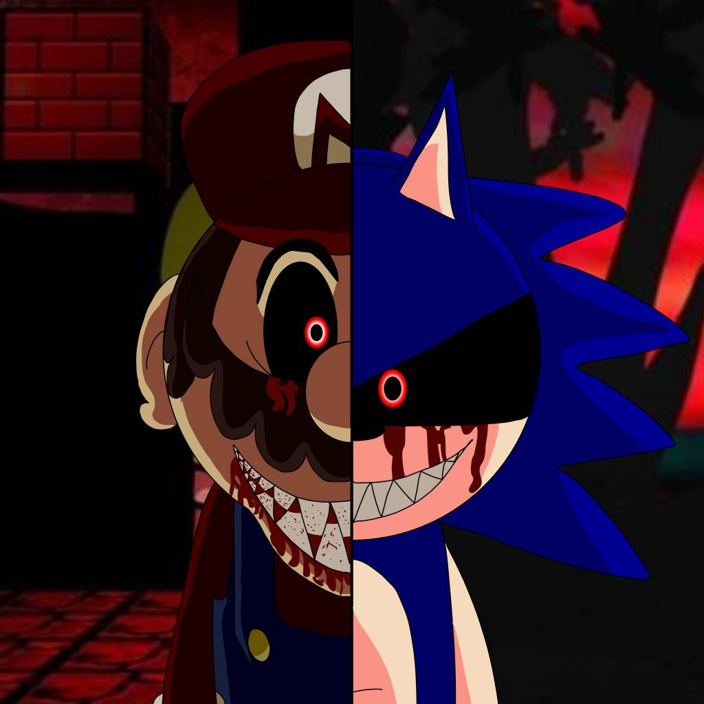Mario Exe and Sonic Exe by zeroManGames on DeviantArt