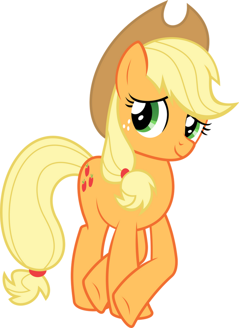 Applejack Legs Crossed Vector by AlmostFictional