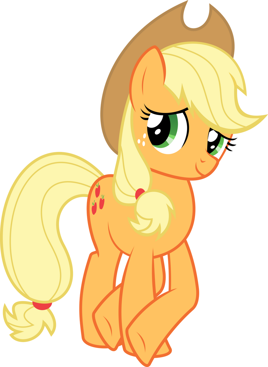 Applejack Legs Crossed Vector by AlmostFictional