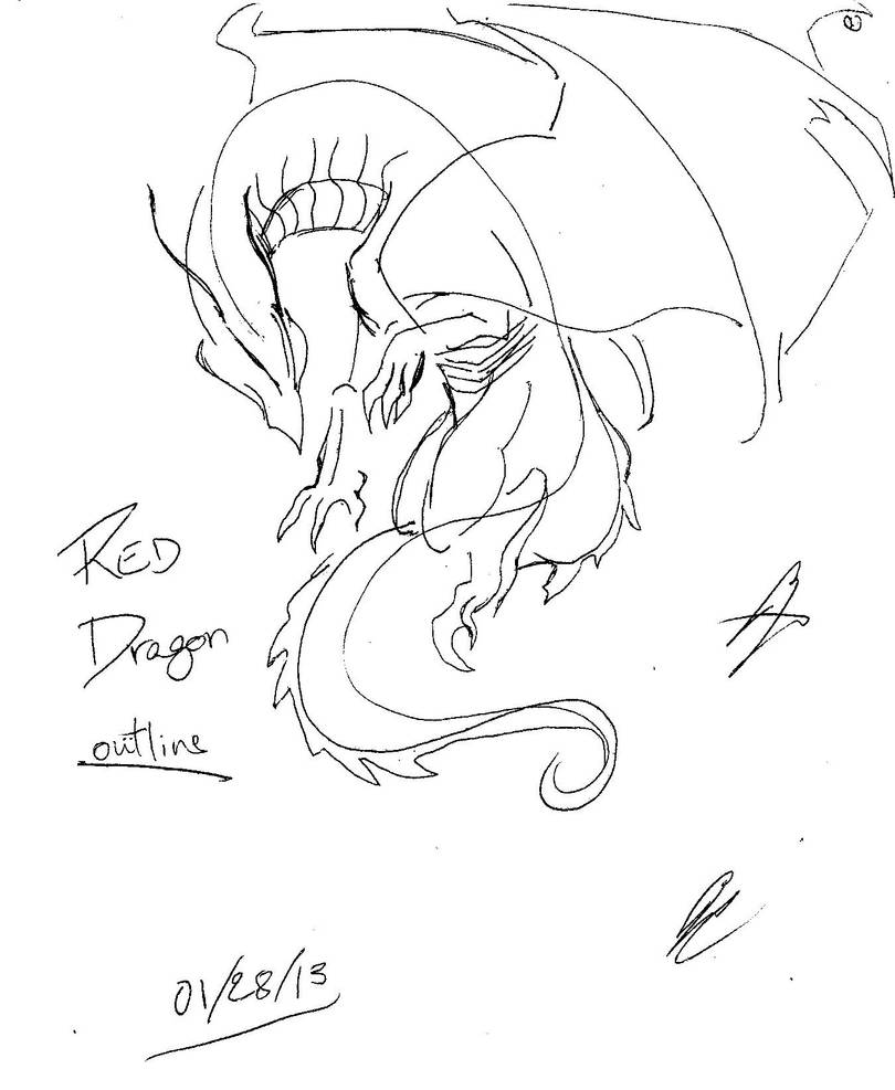 Red Dragon Codez Red Dragon Codex outline by AnaLex847 on DeviantArt