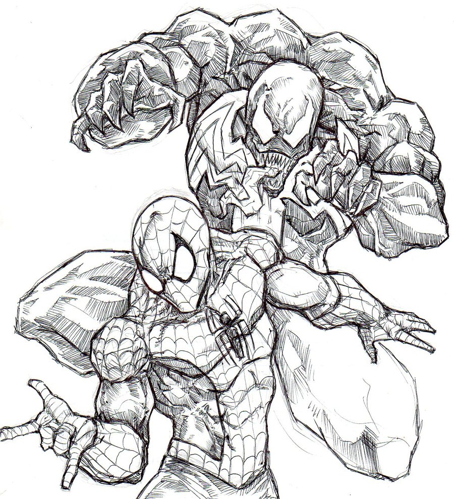 venom and spider man by swoopz89143 on deviantart