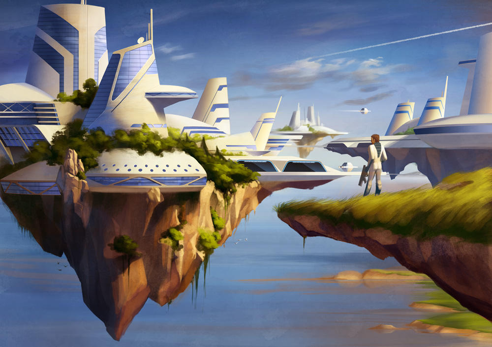 Floating city by javieralcalde on DeviantArt