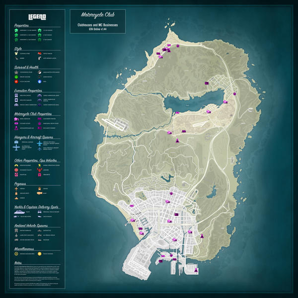 Grand Theft Auto 5 Online Map - GTA Boss