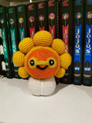 Sunny Castform (crochet statue/amigurumi)