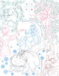 Christmas Colours lineart by FireFiriel
