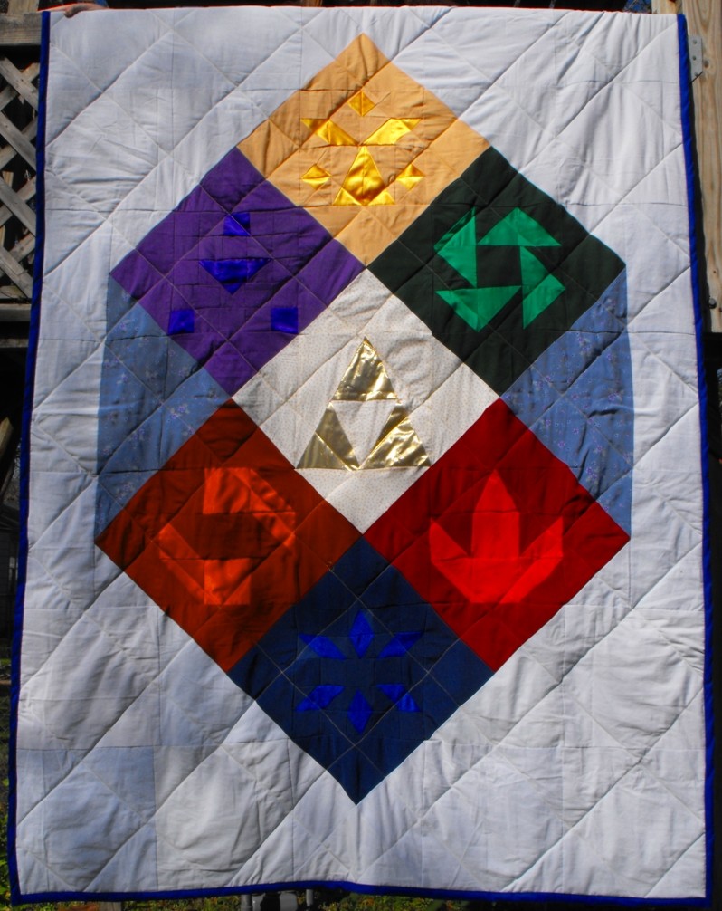 Zelda Ocarina of Time Medallions Quilt