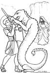 St. George coloring page by FireFiriel