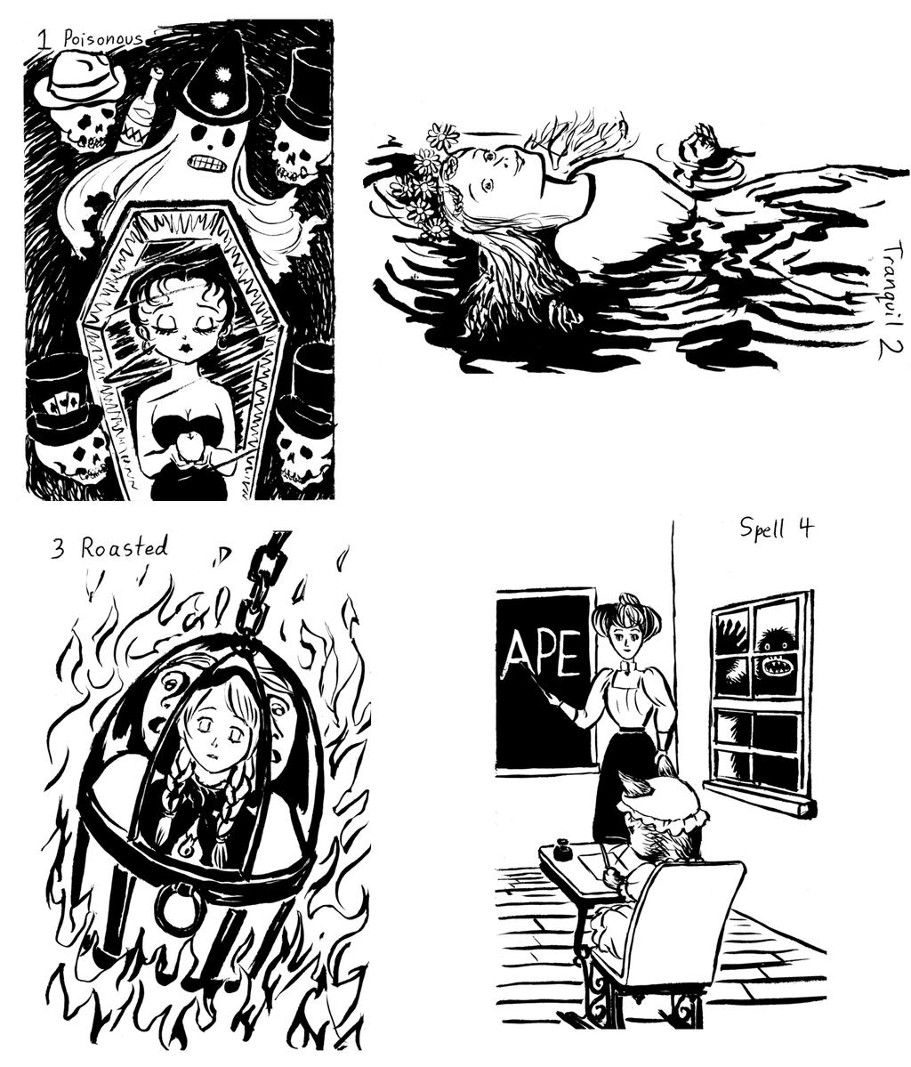 Inktober 2018 1-4