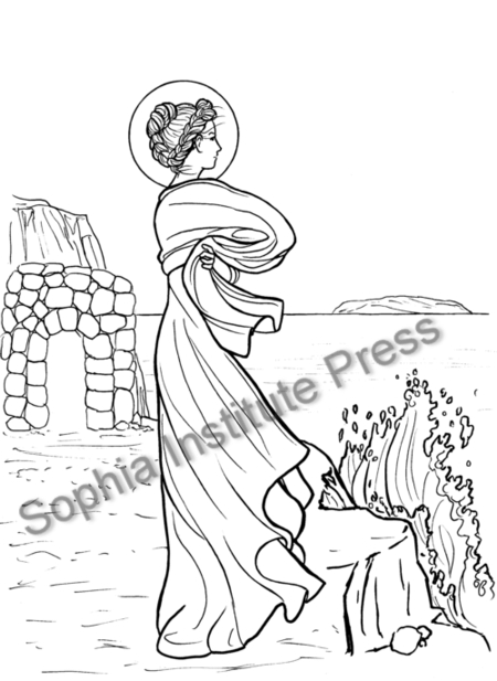 St. Flavia Domitilla coloring page