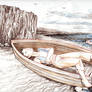 Washed up in a fishing boat
