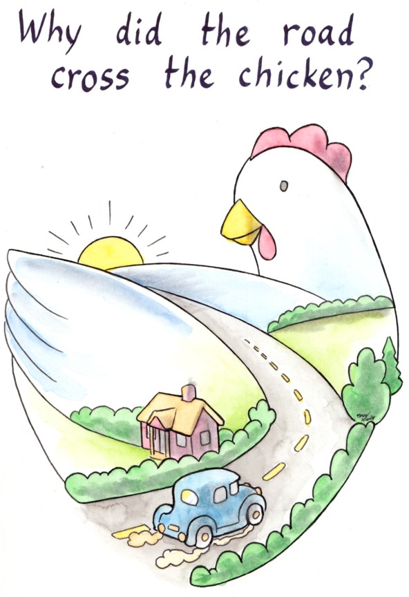 Why did the road cross the chicken?
