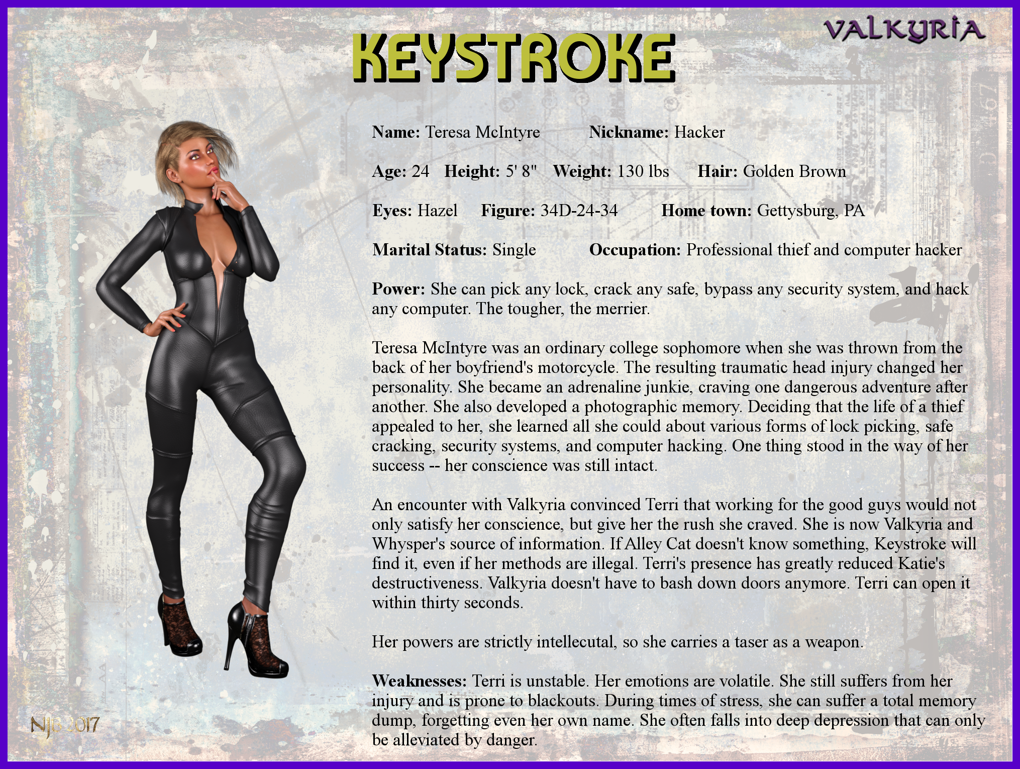 Teresa McIntyre - Keystroke Character Card