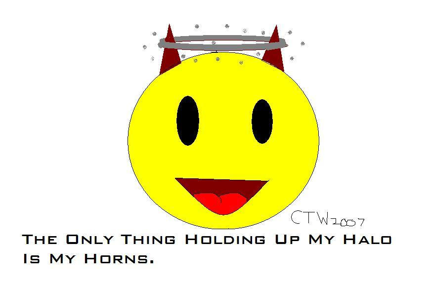Horns Holding Up My Halo by homtono on DeviantArt