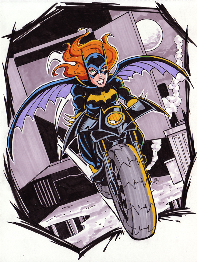 Batgirl on Motorcycle