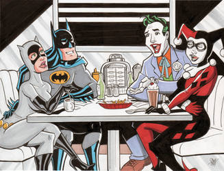 Batman Catwoman Joker Harley Quinn Double Date