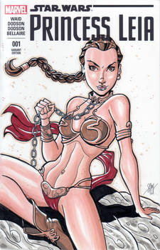 Slave Leia Sketch Cover