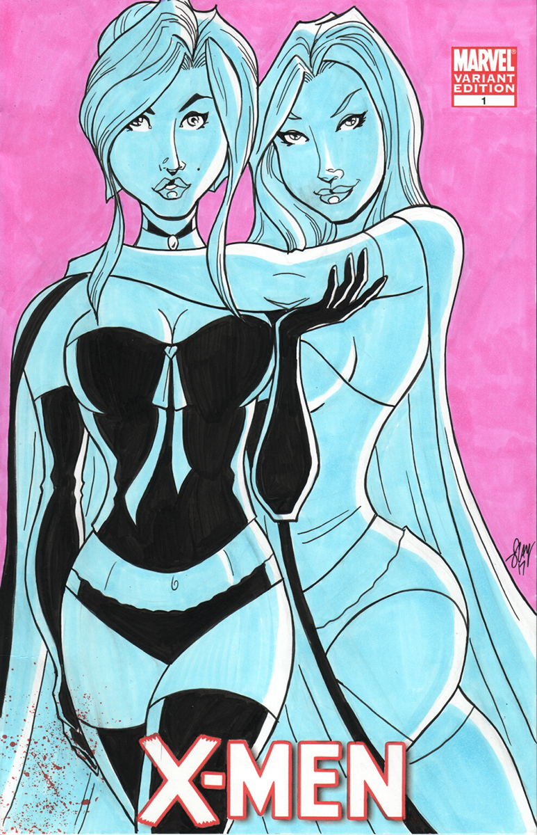 Emma Frost Jean Grey Sketch Cover