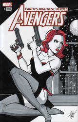 Black Widow Sketch Cover by calslayton