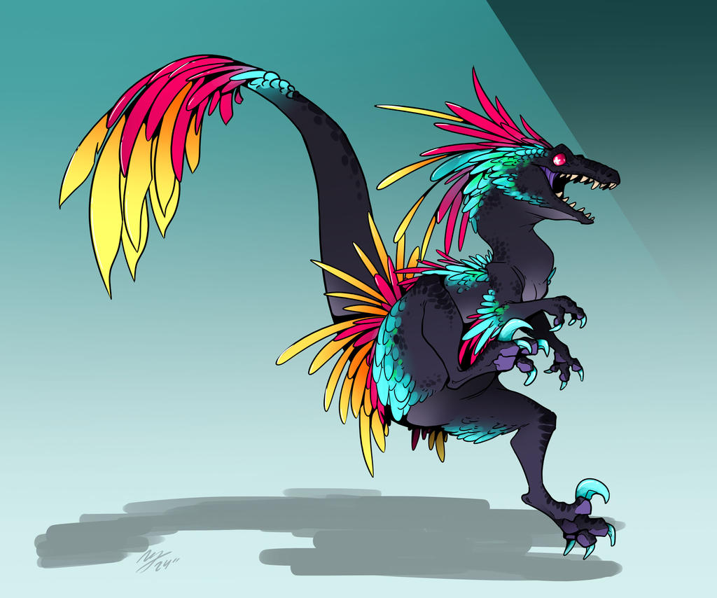 Neon Raptor by SNAKE-F00D on DeviantArt