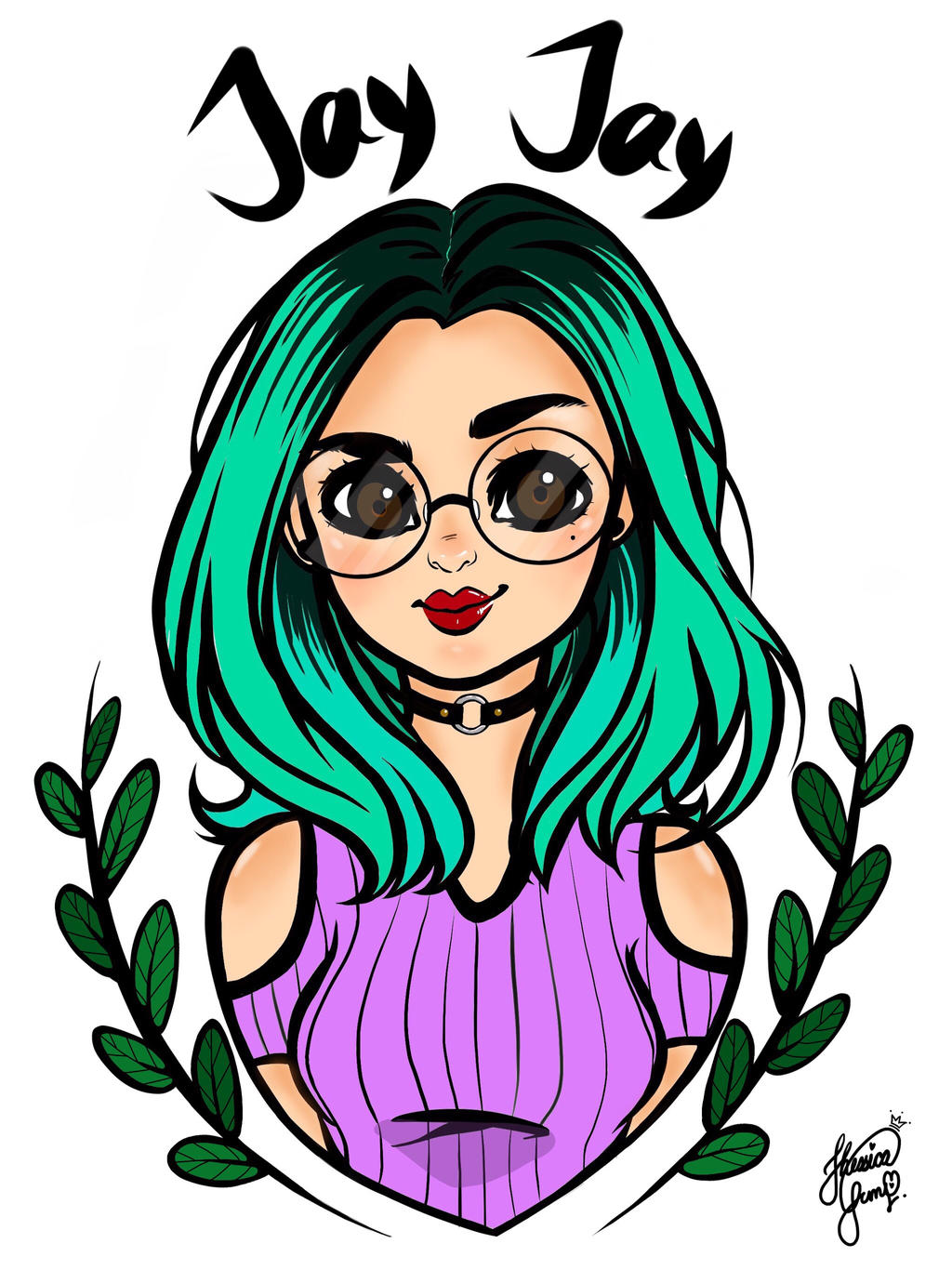 Me with turquoise hair 