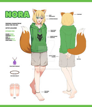 Nora the Fox Boy reference sheet