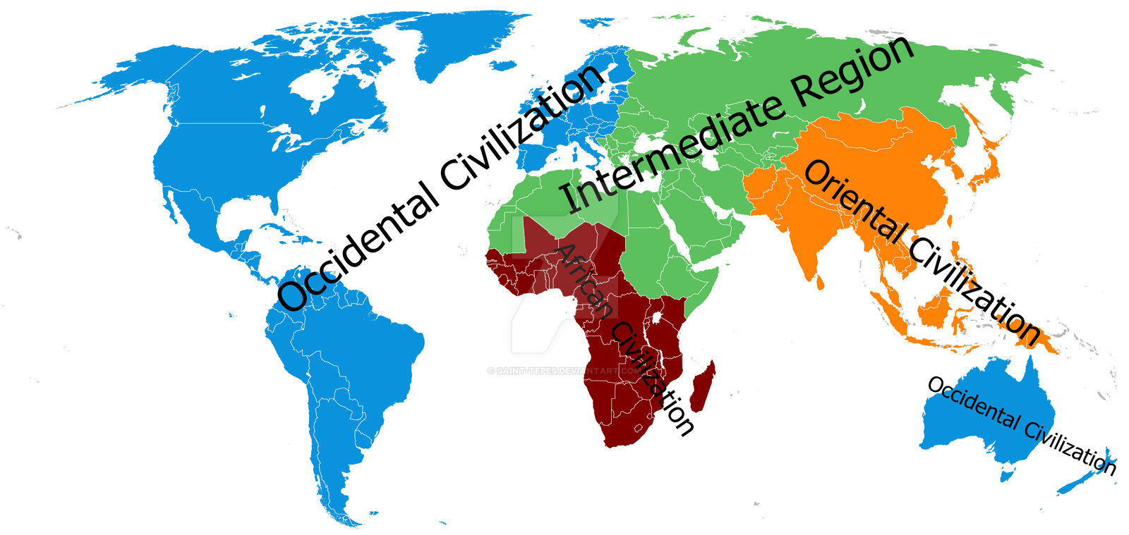 Current Civilizations Modern civilization map by Saint-Tepes on DeviantArt