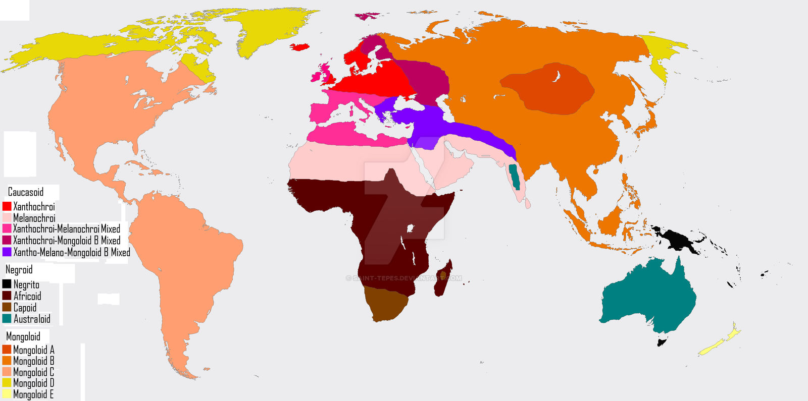 Human Race Map Historical by Thomas Huxley by Saint-Tepes on DeviantArt