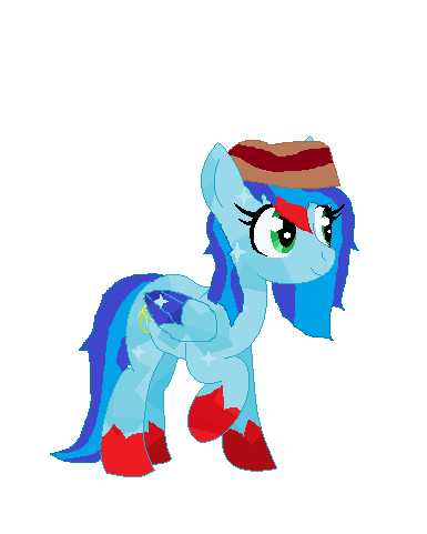 KittyCorn as a crystal pony