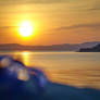Sunset over Munkholmen