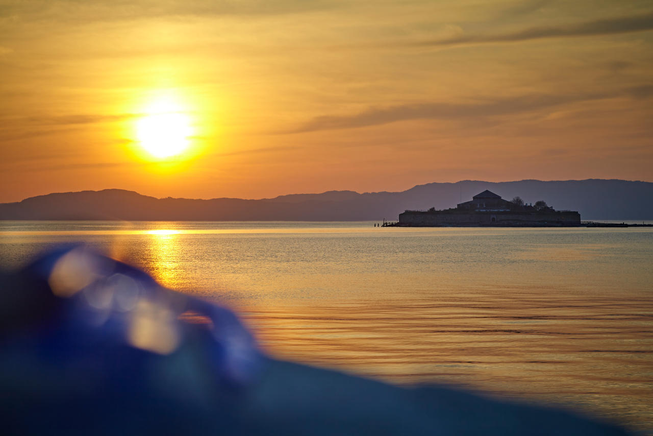 Sunset over Munkholmen