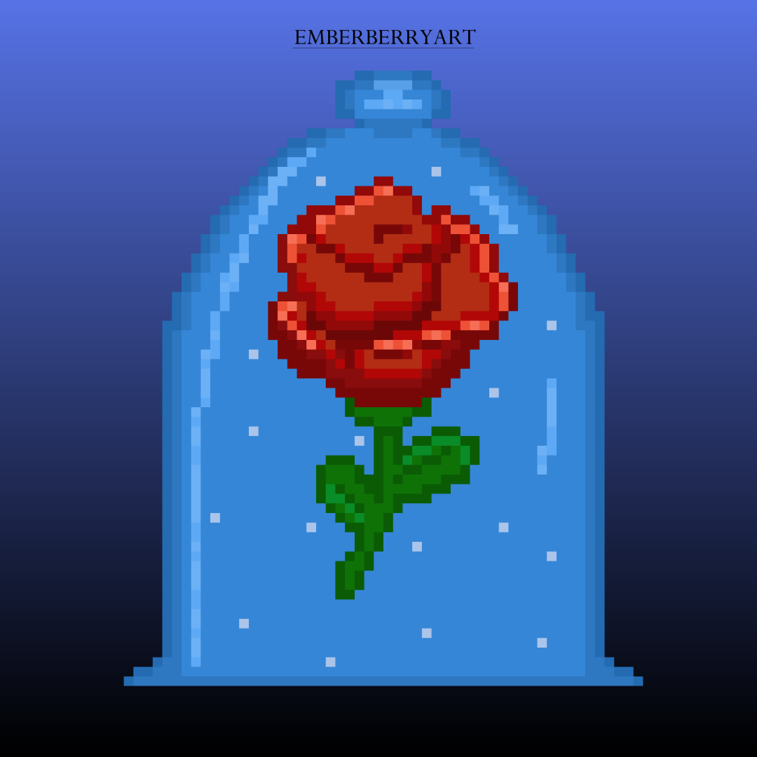 Pixel Art Rose by EmberberryArt on DeviantArt