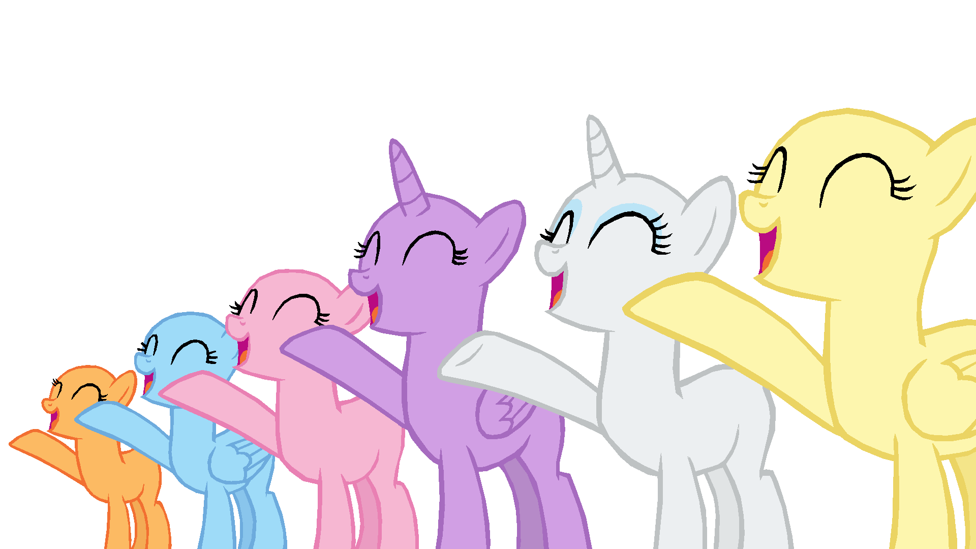 Mane 6 Base Singing by MLP2Dimension on DeviantArt